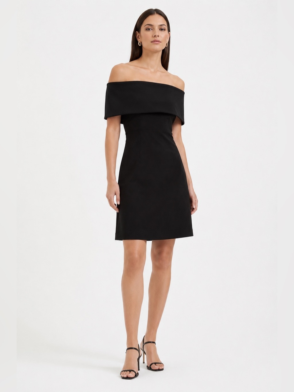COS Black Off Shoulder Mini Dress NWT Large Cocktail Minimalist